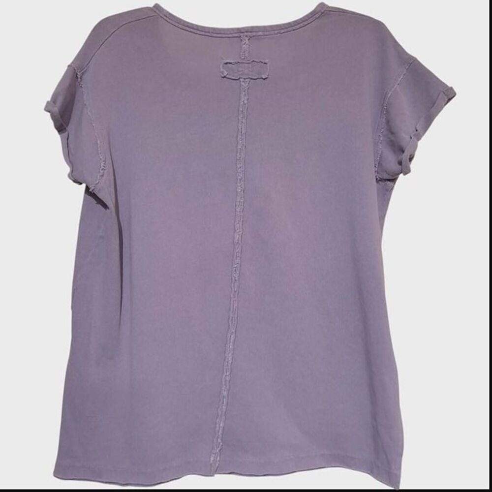 In Loom Oversized Small Womens Lavender Blouse Tee Cotton - Picture 4 of 6